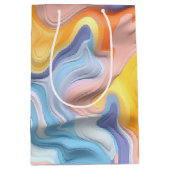 Sac Cadeau Moyen Pastel Plastic Fluid Abstrait (Devant)