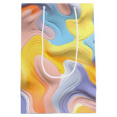 Sac Cadeau Moyen Pastel Plastic Fluid Abstrait (Dos)