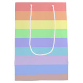 Sac Cadeau Moyen Pastel Rainbow Stripes (Dos)