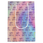 Sac Cadeau Moyen Pastel Rainbow Swirl Sweet 16 (Dos)