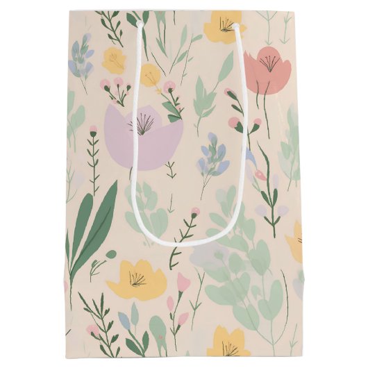 Sac Cadeau Moyen Pastel Tulip Design (Dos)