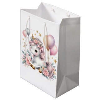 Sac Cadeau Moyen Pastel Unicorn