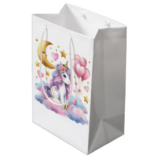 Sac Cadeau Moyen Pastel Unicorn