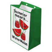 Sac Cadeau Moyen Pastèque L'été Signifie Fête De Fruits De Pastèque (Dos Angle)