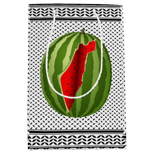 Sac Cadeau Moyen Pastèque Palestine - Slice (Devant)