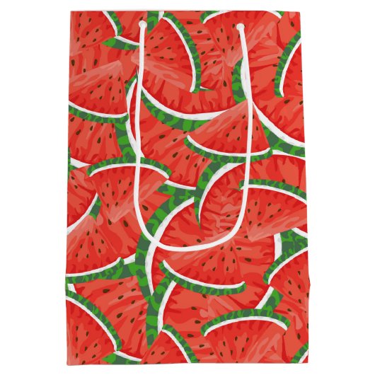 Sac Cadeau Moyen Pastèque tropicale fraîche (Dos)