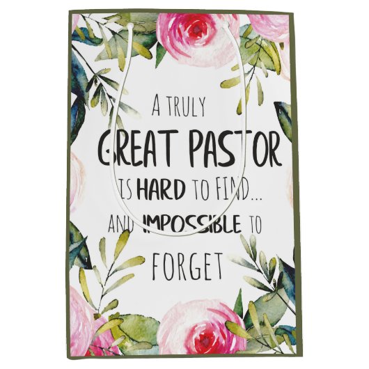 Sac Cadeau Moyen Pastor Anniversaire Cadeau (Devant)