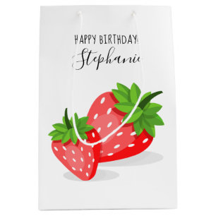 Sac Cadeau Moyen Patch fraise