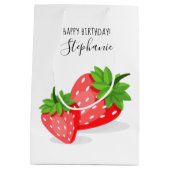 Sac Cadeau Moyen Patch fraise (Dos)