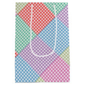 Sac Cadeau Moyen Patchwork En vichy (Dos)