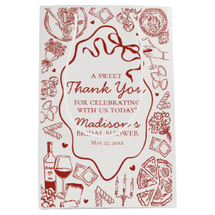 Sac Cadeau Moyen Pâtes Italiennes Cadeau de Mariage Amour Amore