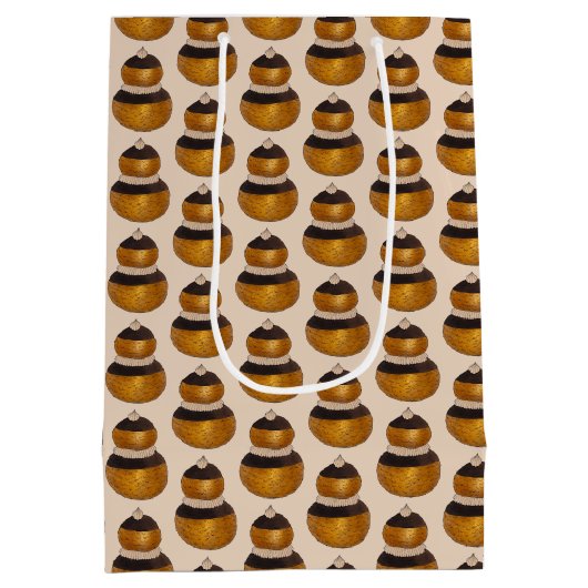 Sac Cadeau Moyen Pâtisserie religieuse française à base de pâte à c (Dos)