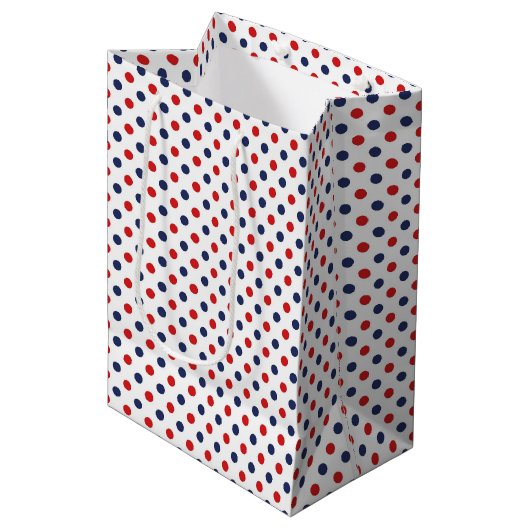 Sac Cadeau Moyen Patriotic Dots Gift Bag (Devant Angle)