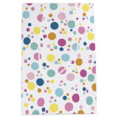 Sac Cadeau Moyen Pattern de Colorful Polka (Devant)