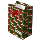 Sac Cadeau Moyen Patters de football (Dos Angle)