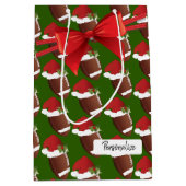 Sac Cadeau Moyen Patters de football (Devant)