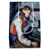 Sac Cadeau Moyen Paul Cezanne - Garçon dans la veste rouge (Dos)