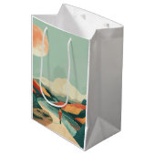 Sac Cadeau Moyen Paysage Abstrait de Boho (14) (Devant Angle)