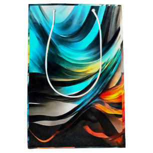 Sac Cadeau Moyen Paysage Abstrait Vivant Chaleur Fondue 3