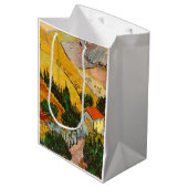 Sac Cadeau Moyen Paysage avec Maison et PloughmaVincent van Gogh (Devant Angle)
