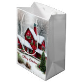 Sac Cadeau Moyen Paysage de Noël Fairytale (Dos Angle)