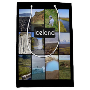 Sac Cadeau Moyen Paysage d'été islandais