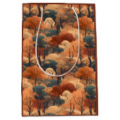 Sac Cadeau Moyen Paysage forestier d'automne stratifié - Bois rusti (Devant)