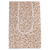 Sac Cadeau Moyen Peach Blush Parties scintillant rose Empreinte de  (Dos)