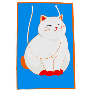 Sac Cadeau Moyen Peaches, le Chat Sourire