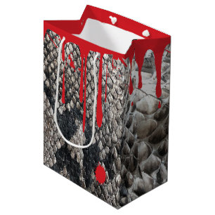 Sac Cadeau Moyen Peau de serpent de python de Halloween - sang