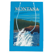 Sac Cadeau Moyen Pêche d'ours en rivière - Montana (Dos)