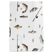 Sac Cadeau Moyen Pêche Motif à thème de poisson de bâton et de bobi (Dos)