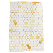 Sac Cadeau Moyen Peigne d'or blanc élégant (Dos)