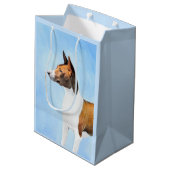 Sac Cadeau Moyen Peinture Basenji - Belle Art Original (Dos Angle)