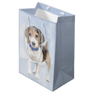 Sac Cadeau Moyen Peinture beagle - Cute Original Chien Art