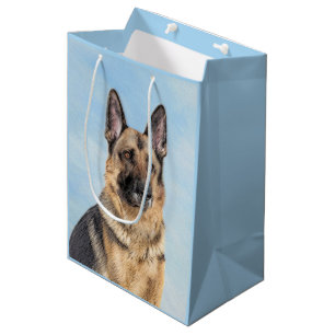 Sac Cadeau Moyen Peinture berger allemande - jolie art original chi