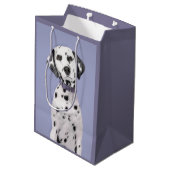 Sac Cadeau Moyen Peinture Dalmatienne - Cute Original Chien Art (Dos Angle)