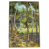 Sac Cadeau Moyen Peinture de la forêt de pin aquarelle (Devant)