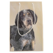 Sac Cadeau Moyen Peinture de linge bluetick - mignon chien original (Devant)