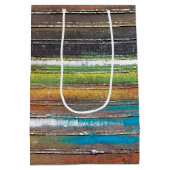 Sac Cadeau Moyen Peinture de retraite sur bois rustique (Dos)