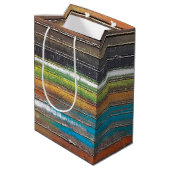 Sac Cadeau Moyen Peinture de retraite sur bois rustique (Dos Angle)