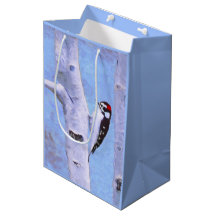 Peinture Downy Woodpecker - Art original pour oise