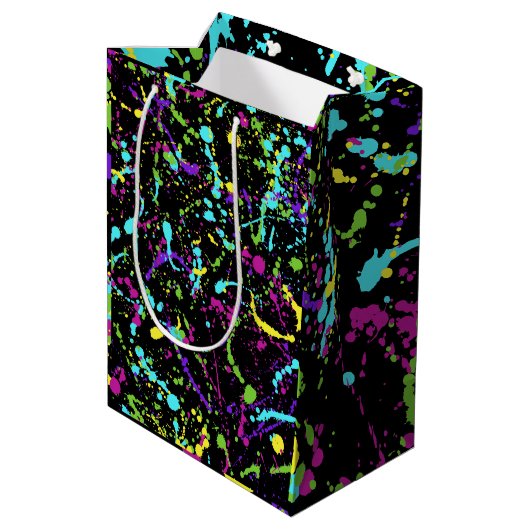 Sac Cadeau Moyen Peinture éclaboussée-Colorée- (Dos Angle)