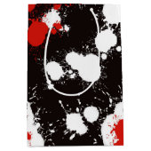 Sac Cadeau Moyen Peinture noire, blanche et rouge (Devant)