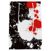 Sac Cadeau Moyen Peinture noire, blanche et rouge (Dos)