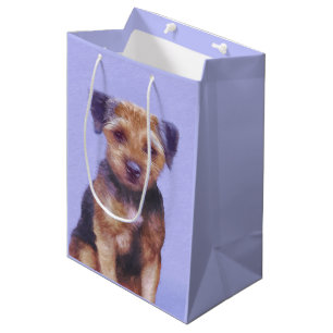 Sac Cadeau Moyen Peinture sur la frontière de Terrier - Belle art 