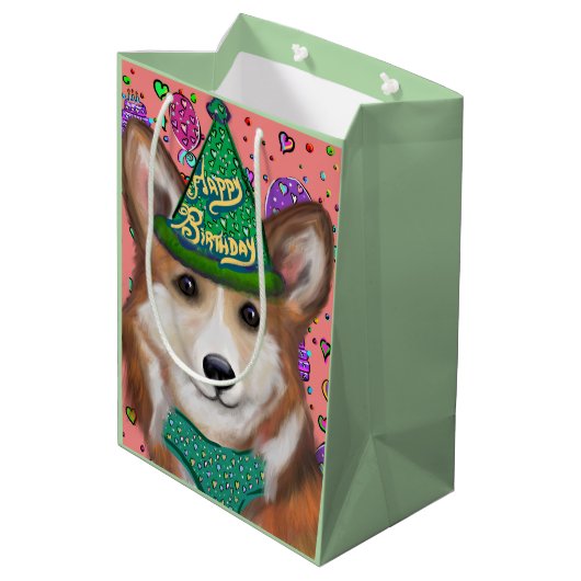 SAC CADEAU MOYEN PEMBROKE WELSH CORGI (Dos Angle)