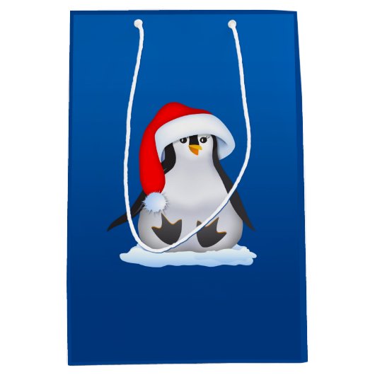 Sac Cadeau Moyen Penguin de Christmas (Devant)
