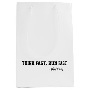 Sac Cadeau Moyen Penser Fast Run Fast Sports Motivation Qoute