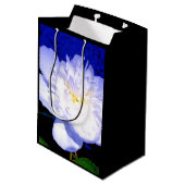 Sac Cadeau Moyen Peony blanc et violet (Dos Angle)